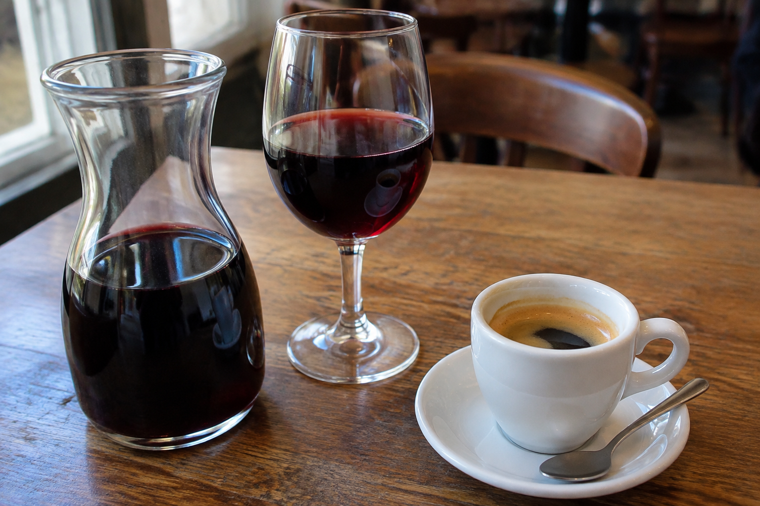 1/4 de vin et café