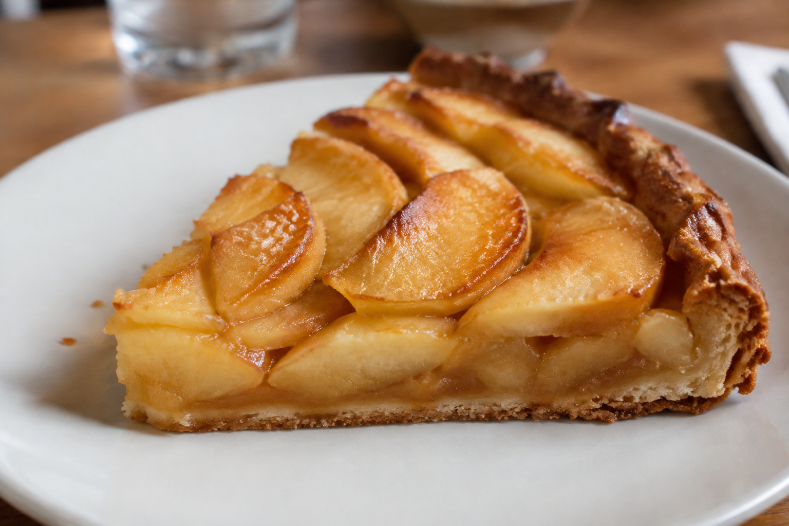 La généreuse tarte aux pommes, dorée à souhait, pour une touche de douceur et d’authenticité